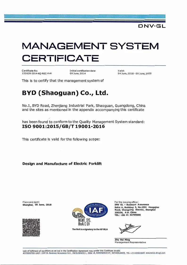 Quality Management System Certificate - ISO9001：2015GBT19001-2016 (English)(图2)